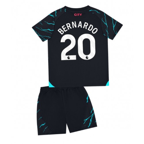 Otroški Nogometni dresi Manchester City Bernardo Silva #20 Tretji 2023-24 Kratek Rokav (+ Kratke hlače)